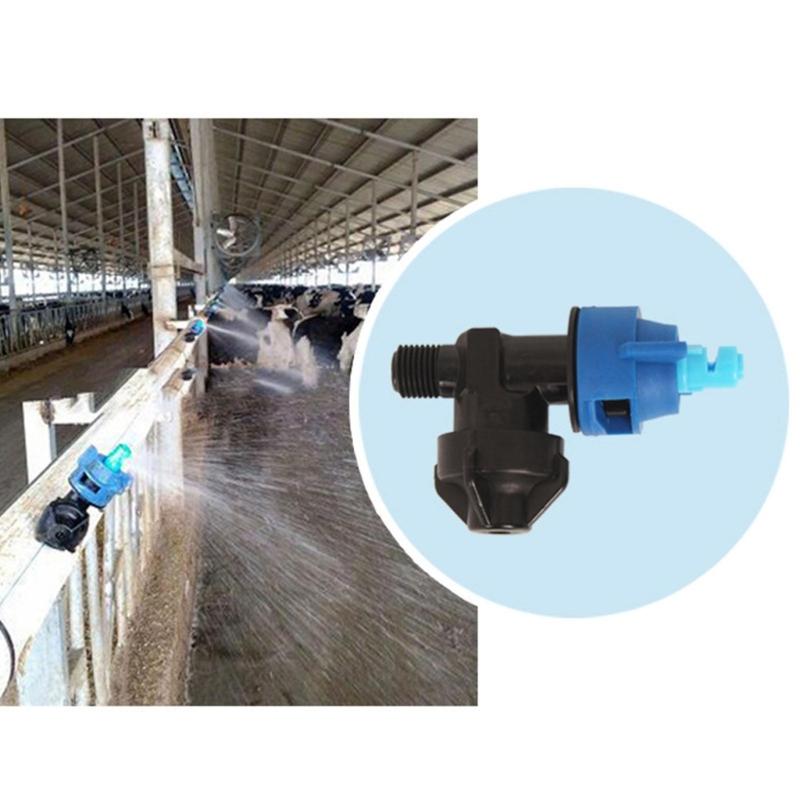 Farm Animal Temperature Regulator Nozzle With 180° 360 Humidifying PP Construction For Barns And Shed