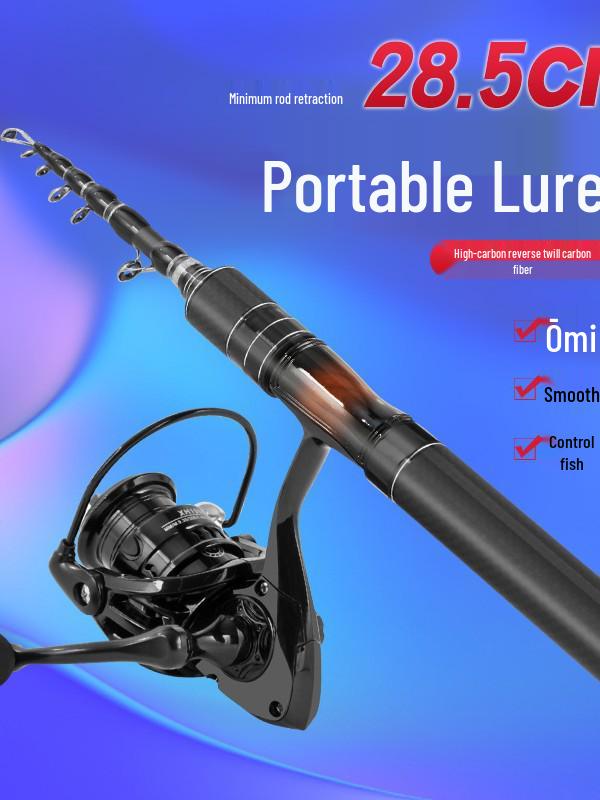 Dragon Roar Ultra-light Telescopic Carbon Fiber Lure Rod Set