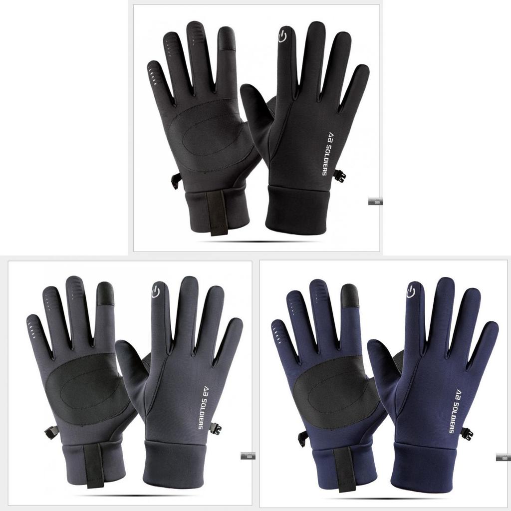 Cycling Gloves Mens Warm Touchscreen Windproof Waterproof For Outdoor Winter Riding