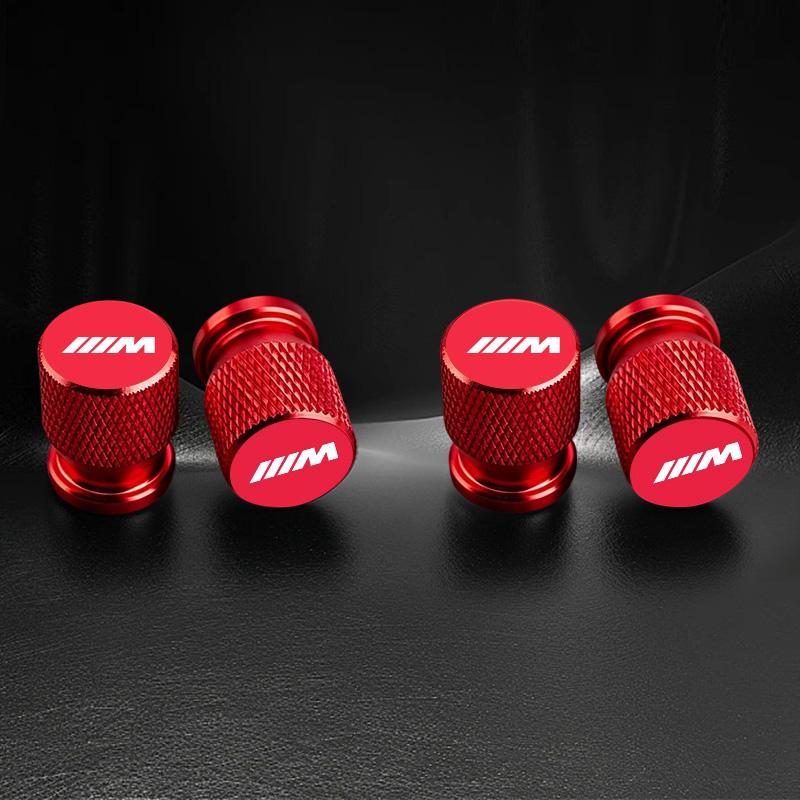 4Pcs Aluminum Car Wheel Tire Valve Caps Tyre Rim Stem Covers Airdust Waterproof For BMW M Performance Logo 1 3 5 Series X1 X3 X5 gjvc84