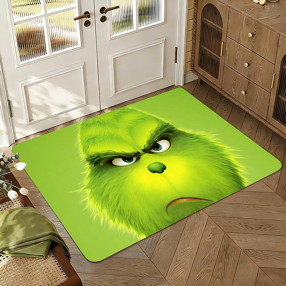 How The G-Grinch S-Stole Christmas Floor Mat Floor Mat Soft Flannel Non-Slip Door Rug for Living Room