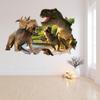 50x70cm În afara peretelui spart Dinozaur jurasic 3d Animal autocolante din vinil Decorare camera copiilor Decalcomanii de perete