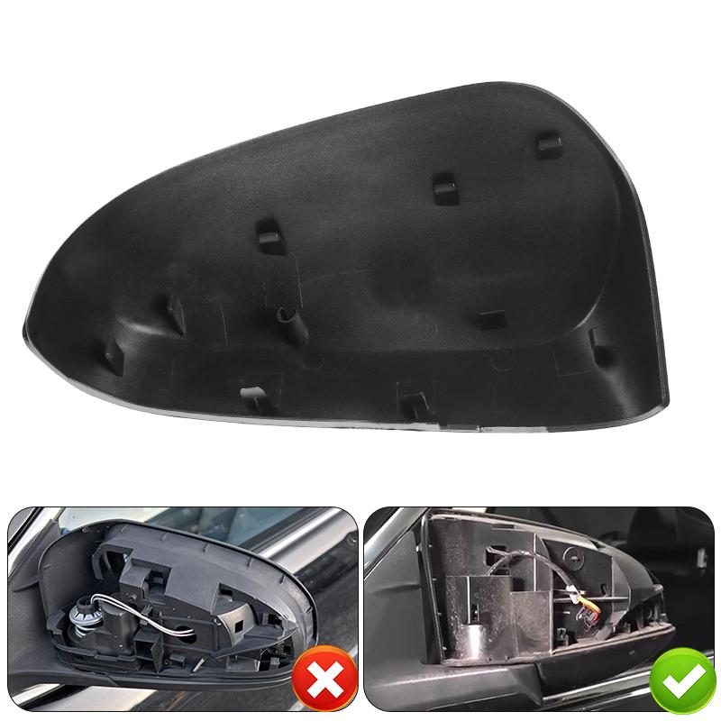 Car Side Wing Rearview Mirror Cover Cap Glossy Black White for Toyota Camry W/O Signal Light 2012 2013 2014 2015 2016 2017 US