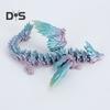 3D Printed Dragon Egg Figurine Colorful Movable Joints Articulated Flying Dragon Model Figure Toy Desktop Decoration Kids Adults Gifts