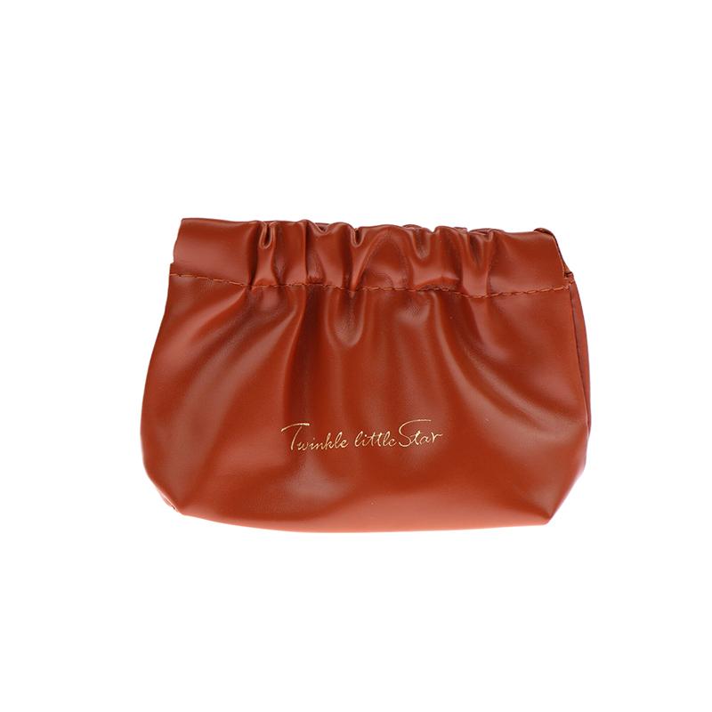 Ins Cosmetic Pouch Bag Lipstick Accessory Storage Bag Water-Proof Pu Earphone Wire Cable Organizer Bag Coin Card Jewelry Holder