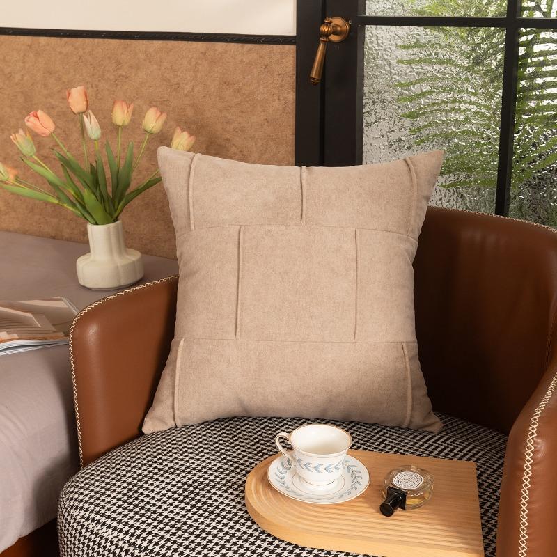 

solid color throw pillow premium decoration living room sofa with pillow core cushion 45x45cm 1pcs верблюд