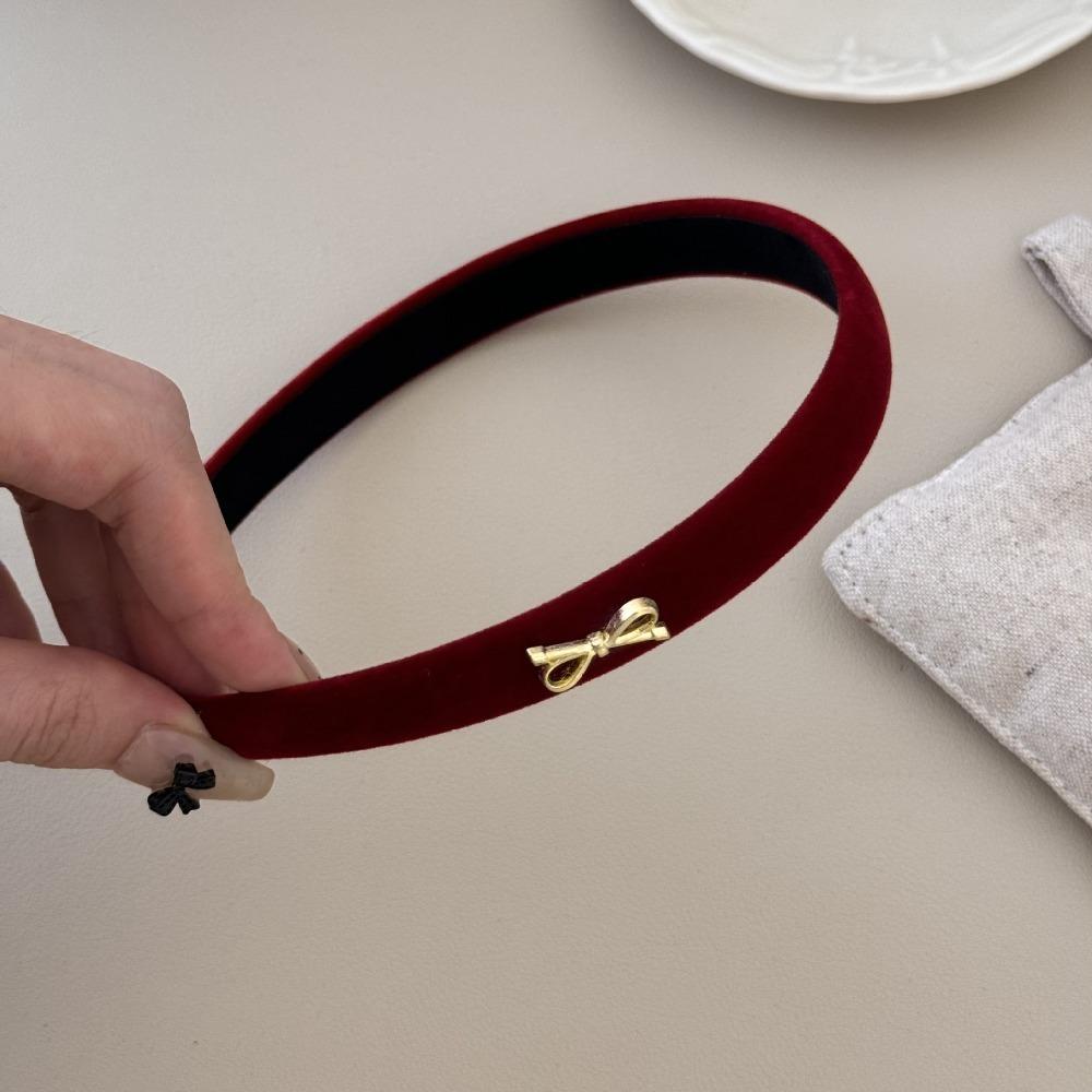 Velvet Hair Hoop Non Slip Velvet Hairband Elegant Bow Headband Fall Winter