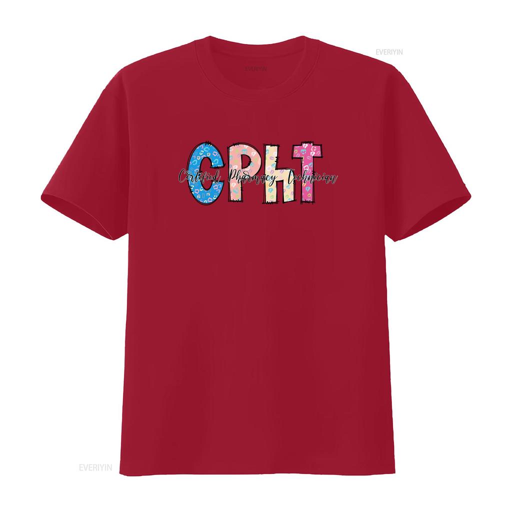 Certified Pharmacy Technician T Shirt CPhT Cute Tech Funny Pharmacist vintage Washed homme graphic Top For Everyday Wear Casual