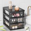 4/6Layers Medium Desktop Storage Box with Drawer Heightened Table Organizer Plastic Office Storage Cabinet  for Home Stationery