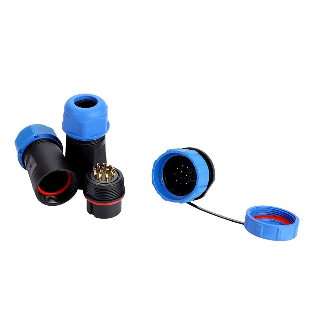 SP21 IP68 12Pin Waterproof Plastic Aviation Plug Socket Cable In Line Connector ( 12Pin)