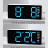 LED Digital Alarm Clock Atmosphere Light Date Teperature Week Display DST Snooze Table Clock 12/24H Brightness Adjustment