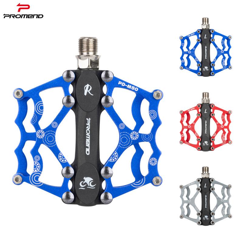Promend MTB CNC Aluminum Alloy Peilin Bearings Big Flat Pedal Durable Lightweight Comfortable For Mountain Bike Road Gravel Bike