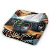 Monster Trucks Are My Jam Flannel Blanket Winter Super Warm Throw Girls Boys Bedroom Street Trend Bedspread Sofa Bed Cover
