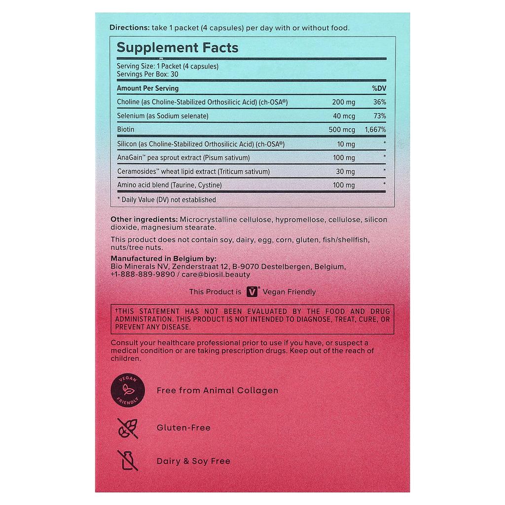 Biosil, Premium Hair Growth Formula, 30 Packs