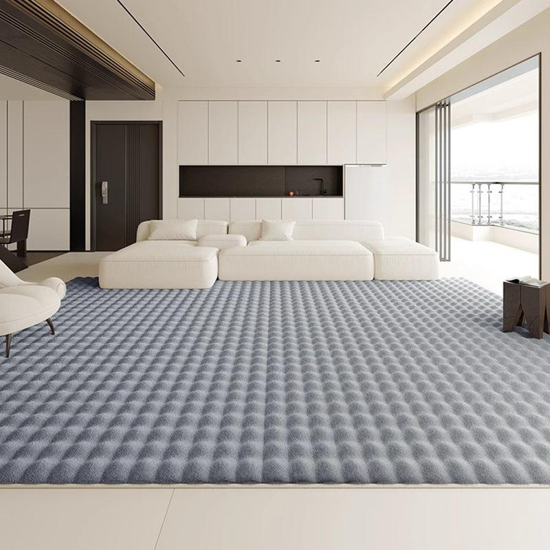 2024 Creme Blase Kunstkaninchenfell Teppich für Wohnzimmer, Sofa, Schlafzimmer, Bettseite, Boden oder Erker