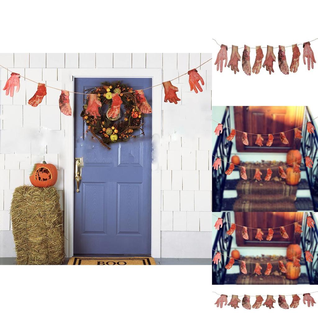 Horrifying Halloween Fake Body Parts Garland For Spooky Party Decorations