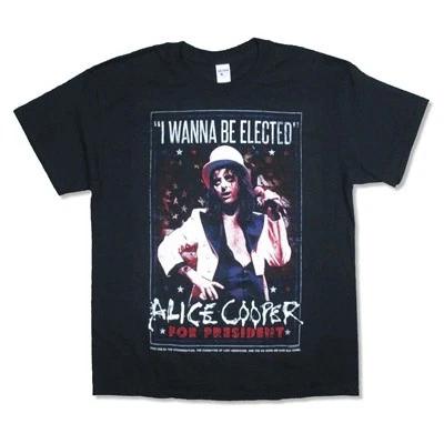 Men s Alice Cooper I Wanna Be Elected 2016 Tour T-shirt Small Black XXXL