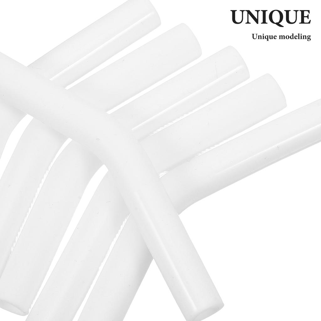 12Pcs Silicone Straw Tips for Metal Straws White Soft Food Grade Reusable Mouth Pieces 8Mm Diameter Straw Sleeves for Tumblers