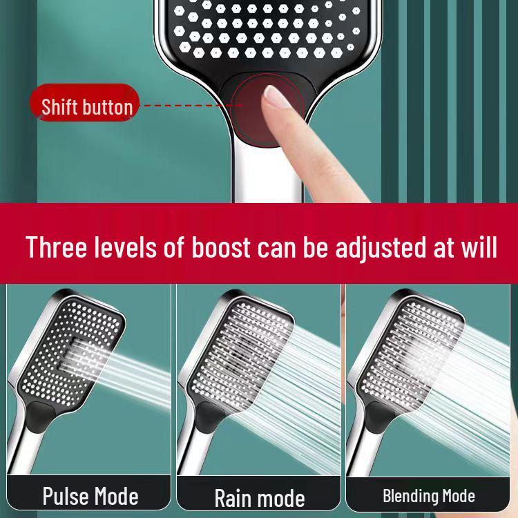 Drei-Geschwindigkeits-Hochdruck-Handbrausekopf mit kraftvoller Düse