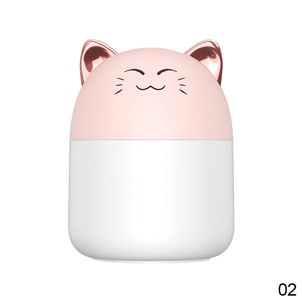 Noul umidificator de birou cu lumină colorată în atmosferă, capacitate de 250 ml, difuzor de aromă cu ceață rece, umidificator pentru dormitor, purificator