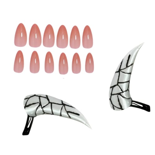 

Nezuko Kamado Cosplay Prop, Demon Horn Nail Tip Set, Demon Slayer Merchandise, Demon Transformation Horns, False Nails, High Return, Costume Accessory