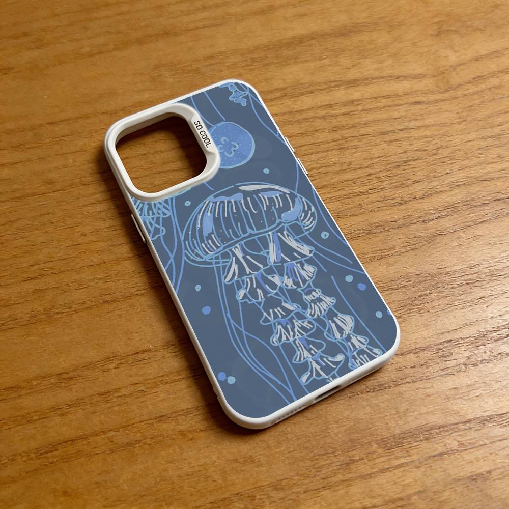 Cartoon Jellyfishes Pattern Phone Case for iPhone 17 16 Pro Plus X XS Max Air Mini 15 14 Soft Shockproof Cover