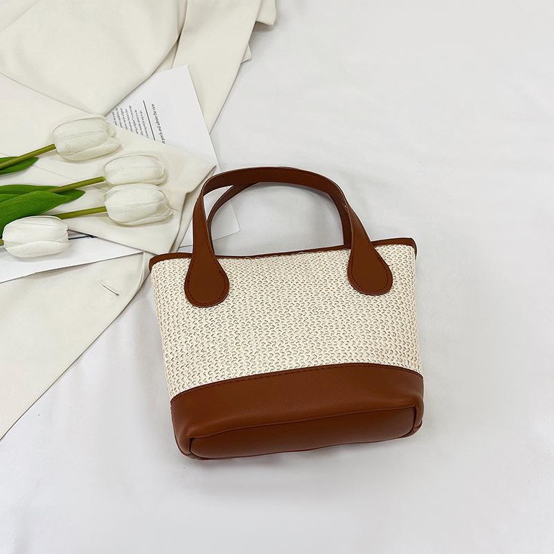 

2025 new summer handbag bag women s Korean version ins niche retro texture tote bag large-capacity commuter bag