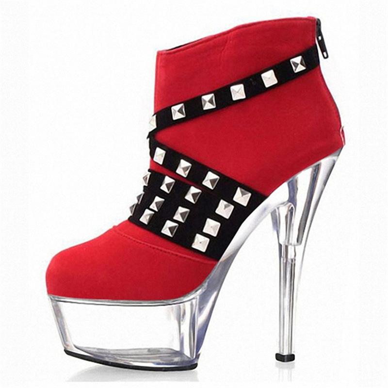 

Красные туфли на высоком каблуке женские тонкие каблуки 2025 новые французские с круглым носком туфли на высоком каблуке модные супер высокие каблуки 15 см модная женская обувь 46 прозрачный