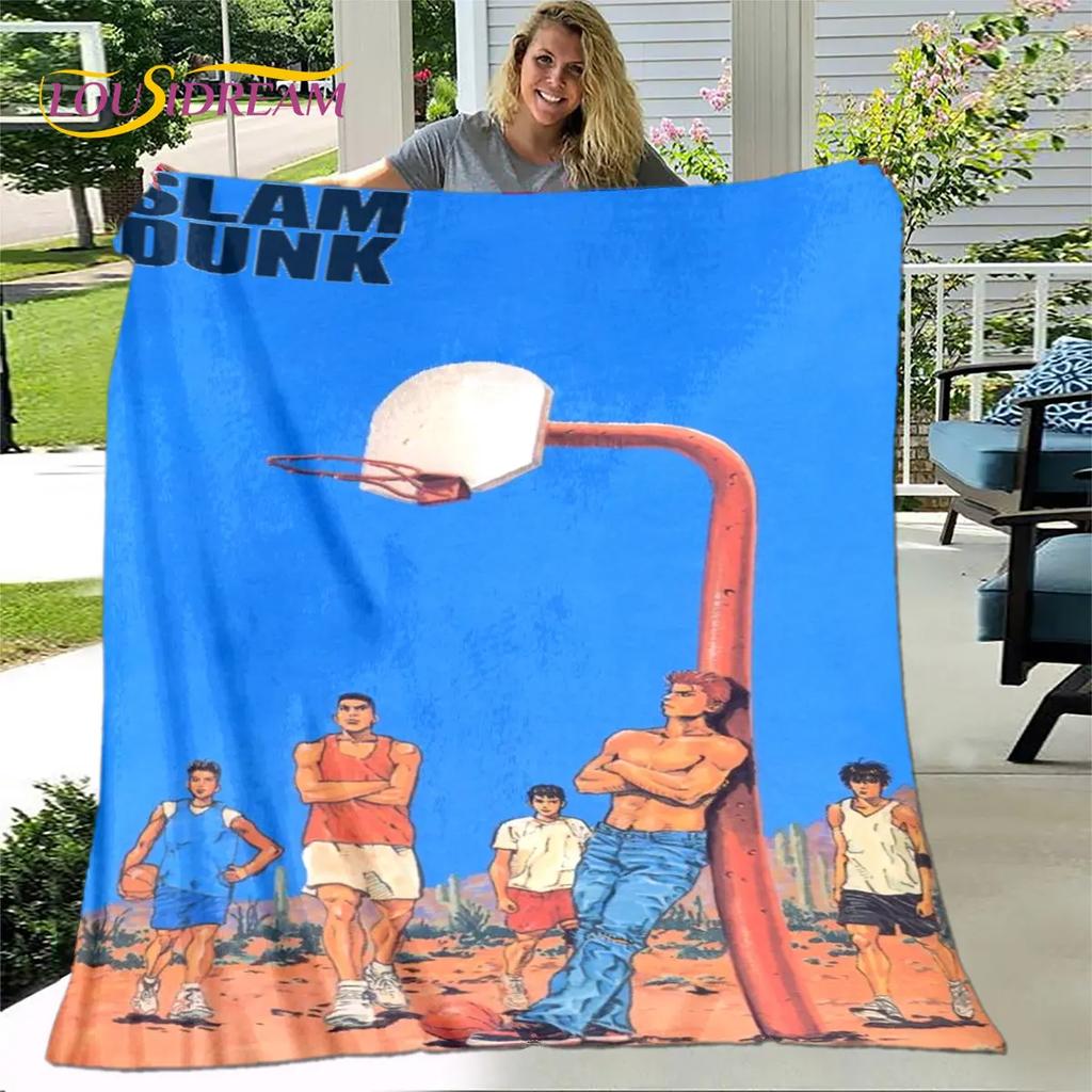 Slam Dunk Anime Karikatür Yumuşak Peluş Battaniye, Flanel Battaniye Atmak Battaniye Oturma Odası Yatak Odası Yatak Kanepe Piknik Örtüsü Bettdecke