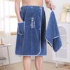 Quick-Dry Absorbent Bath Towel Wrap with Secure Buckle and Pocket for Gym, Spa, Sauna, and Shower