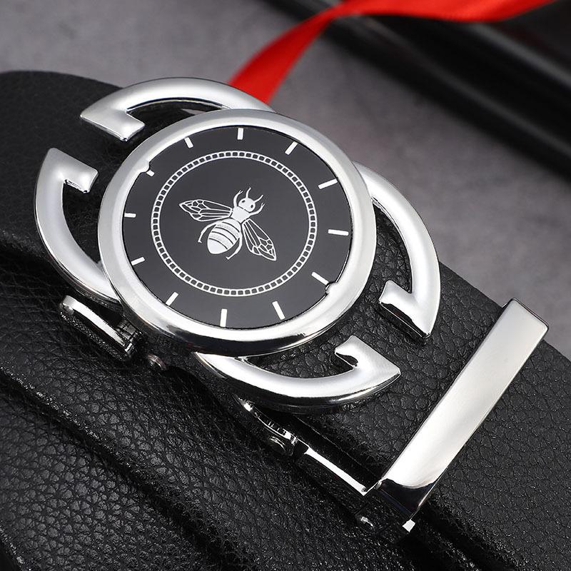 Men'S Belt Automatic Buckle Leather Belt Casual Simple Belt Male Trendy Young People Business
