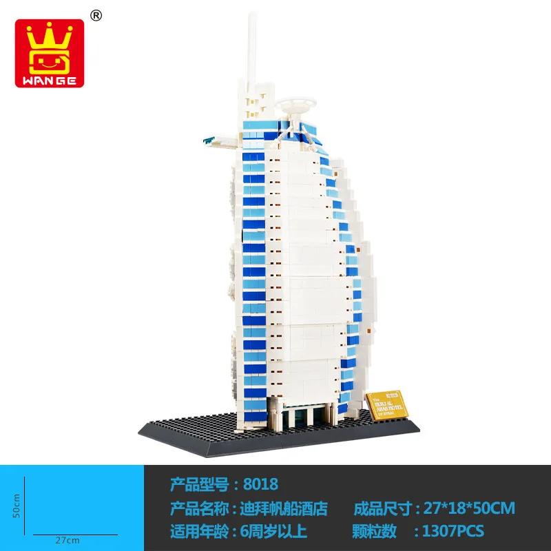 City World Famous Architecture Model Building Blocks Creative Eiffel Tower Taj Maha Villa House Bricks Toy for Children Adult