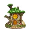 Fairy Tale Forest Resin Tree House Ornament - Mushroom, Rabbit & Micro Landscape Decoration for Garden & Balcony