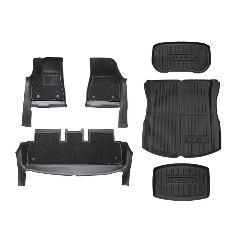 2024 Tesla Model 3 Full Coverage 6D TPE Floor & Trunk Mats