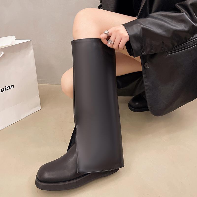 Fashion Boots Women Knee High Moccasin Elegant Comfortable Stylish Lolita Punk New Rock Platform Designer On Sale