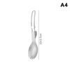 1/2/3/4Pcs Titanium Spoon Spork Ultralight Portable Cutlery Foldable Handlle Tableware For Outdoor Camping