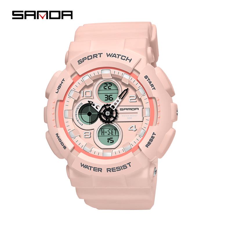 Sanda Fashion Men s Multi-Function Electronic Sports Wristwatch - Korean Style, Trendy Youth Design with Night Mode