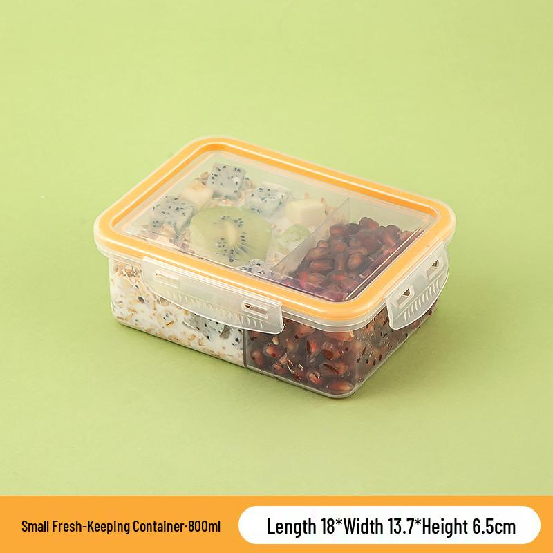 

Portable Fresh-Keeping Fruit Bento Box with Divider for Kids and Office Lunches