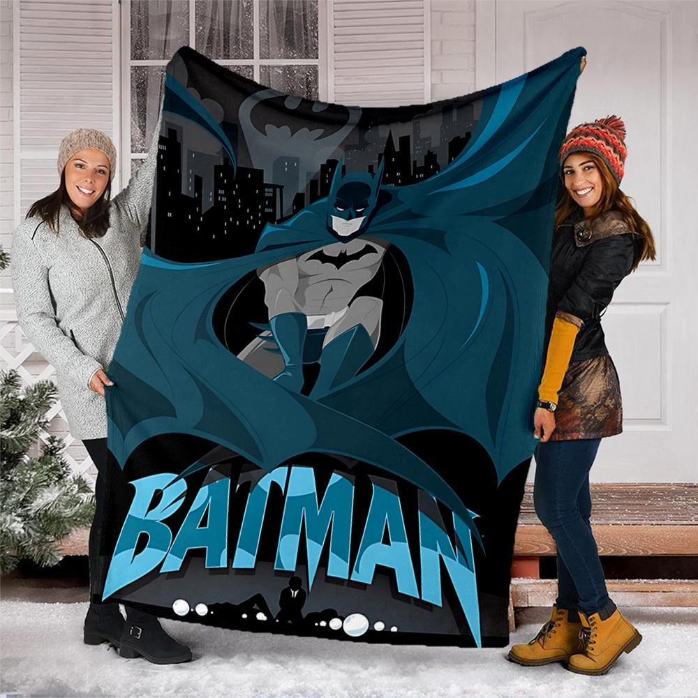 1pc Batman Outdoor Flannel Throw Blanket Soft, Lightweight & Warm