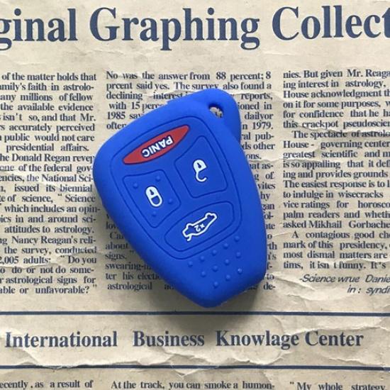 Fit for Chrysler Dodge Jeep 4 Button Remote Smart Key Fob Cover Skin Case