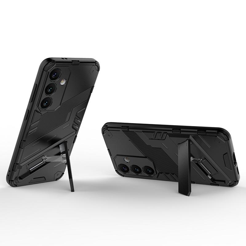 

For Samsung Galaxy S24 Case PC+TPU Kickstand Phone Cover Black