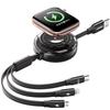 Pisen 4-in-1 Ret Retractable Magnetic Fast Charger
