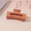 8.5CM x 10.5CM Rectangular Matte PS Hair Clip - Simple Shark Hair Accessory