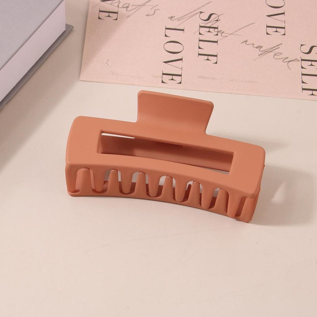 8.5CM x 10.5CM Rectangular Matte PS Hair Clip - Simple Shark Hair Accessory