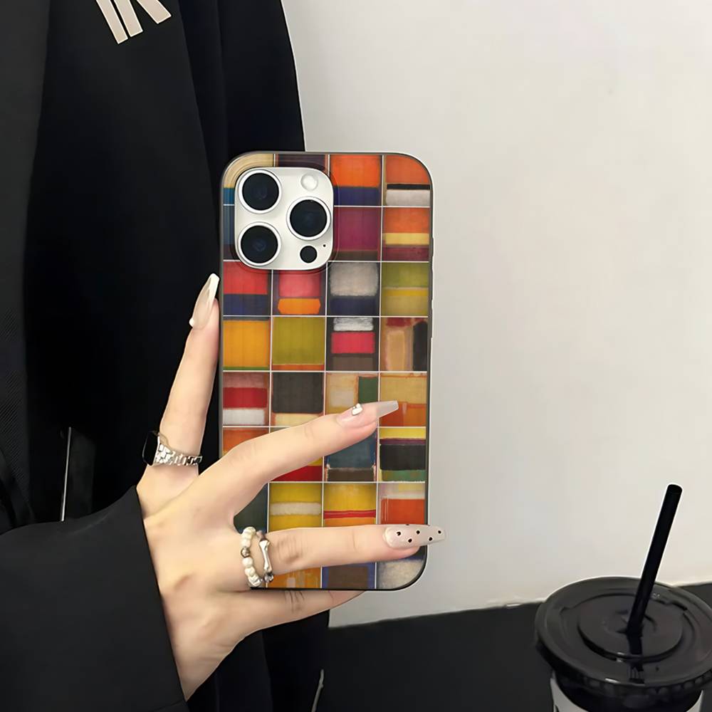 Abstract Art M-Mark R-Rothko Phone Case For IPhone 17 16 15 14 13 12 11 Pro Max Plus Corrugated Bumper Back Cover Shell
