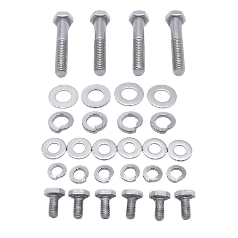 For Chevy Engine Bolts SBC Complete Kit For 265 283 305 327 350 400 L Engines Hex Set Stainless Small Block