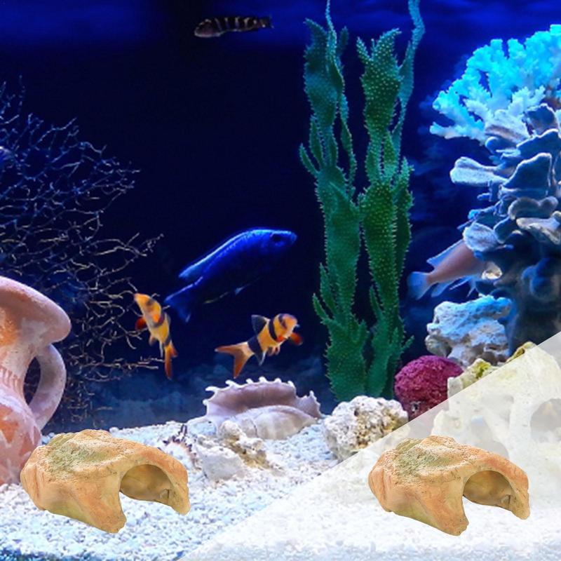 Fischversteckhöhle Natürlicher Reptilienversteckfelsen Höhle Versteck Schildkrötenhöhle Beckenzubehör Für Reptilien Eidechsen Schildkröten Fische