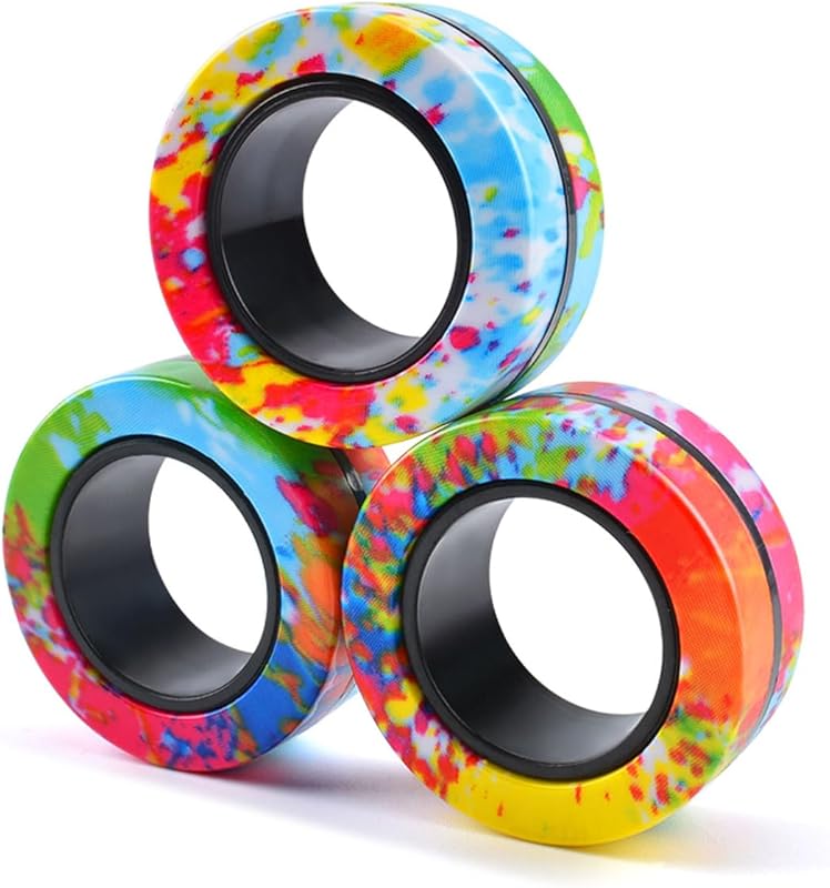 Magnetisches Fidget-Spinner-Set – Fingerspielzeug gegen Angstzustände bei ADHS, Stressabbauendes Magnet-Fidget-Spielzeug, Geschenk für Erwachsene, Jugendliche und Kinder