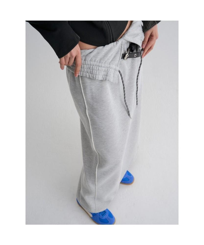 8SECONDS Long Waist Modified Slit Skirt Gray
