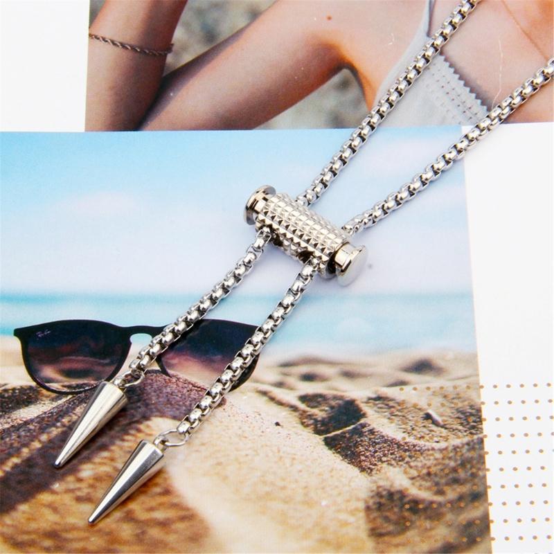Lightweight Sliding Tapered Pendant Necklace Stainless Steel Neck Jewellery For Versatile Styling And Long Wear